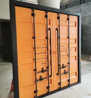 Container Style Metal Door Double Swing Entry Door Customized Order Optional Logo Size Color Design 2