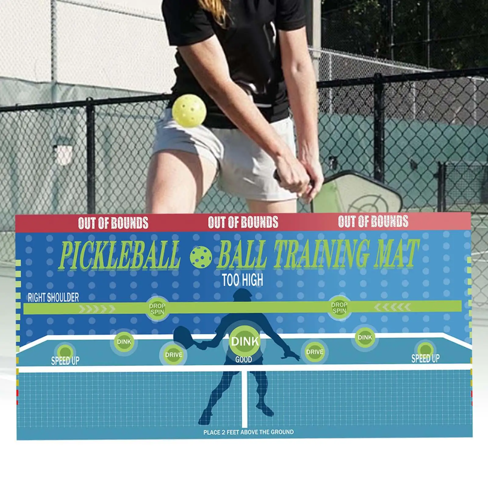 Pickleball Dink Pad for Wall Pickleball Practice Rebounder for Men Women Official Dink Pad for Indoor Outdoor Exercise Yard Pickleball Dink Pad for Wall Pickleball Practice Rebounder for Men Women Official Dink Pad for Indoor Outdoor Exercise Yard