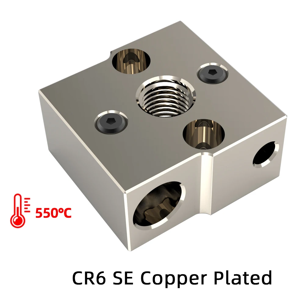 CR-6 SE 알루미늄 금속 히터 블록, 도금 구리 히트 블록, CR6 SE 히트 블록 실리콘 양말, CR-6 SE/CR-6 MAX SE와 호환 가능