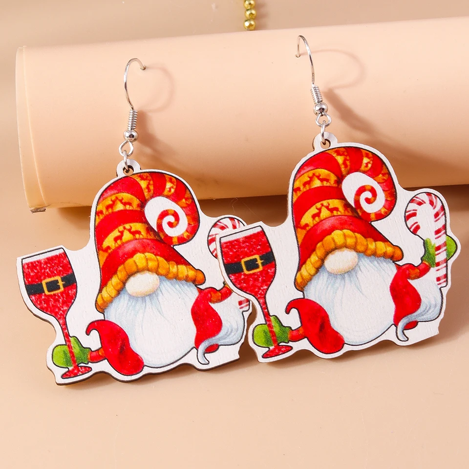 Boucles D'oreilles De Noël Pour Femmes Et Filles - Lot Avec Père Noël, Bonhomme De Neige, Flocons, Couronne, Bijoux Cadeau Festif