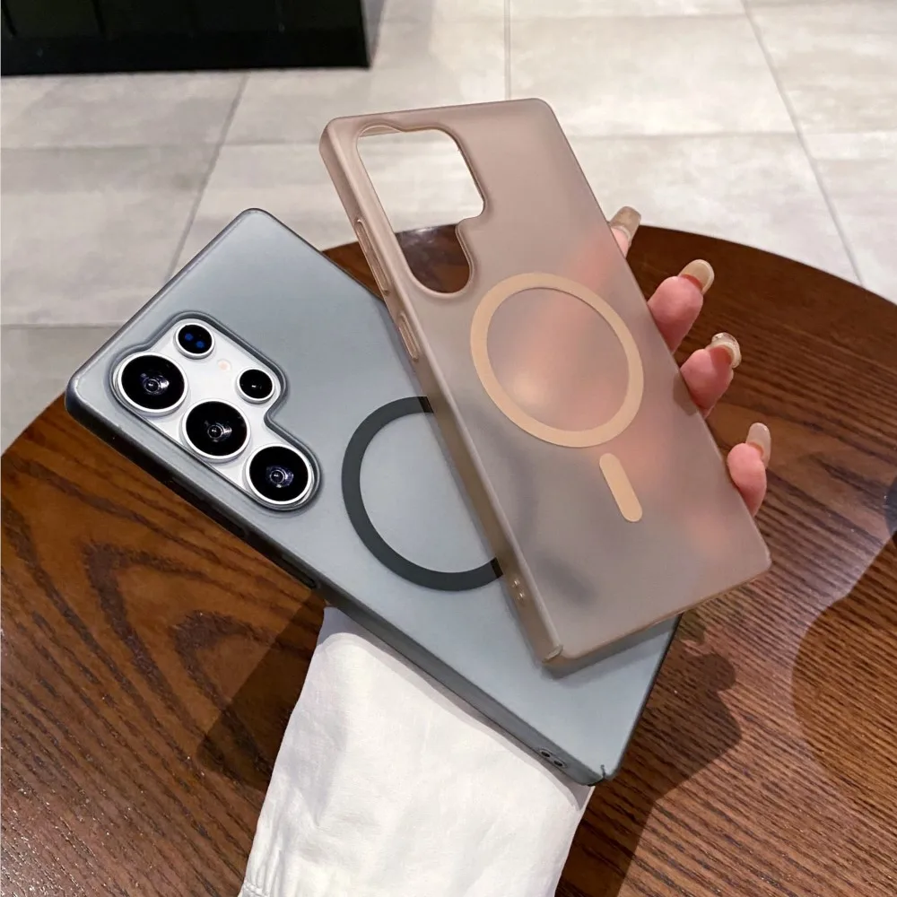 Thin Matte Clear Magnetic Phone Case Cover