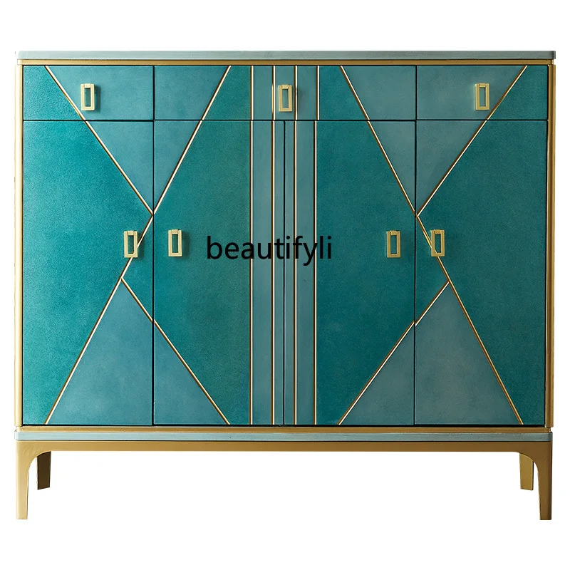 

zq American Light Luxury Shoe Cabinet Entrance Cabinet Large Capacity Multifunctional Bedroom Storage Organizer Hall Cabinet