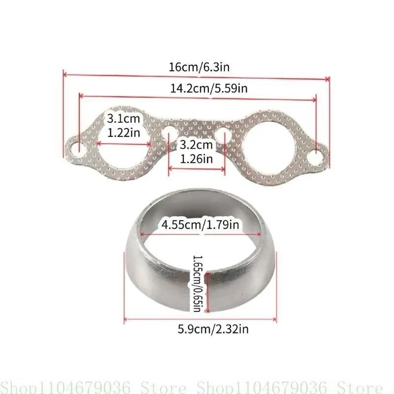 652F High Temperature Resistant Exhaust Manifold Gasket Spring Set Vehicle Exhaust Repair Tool Replaces 5250091 for Vehicles