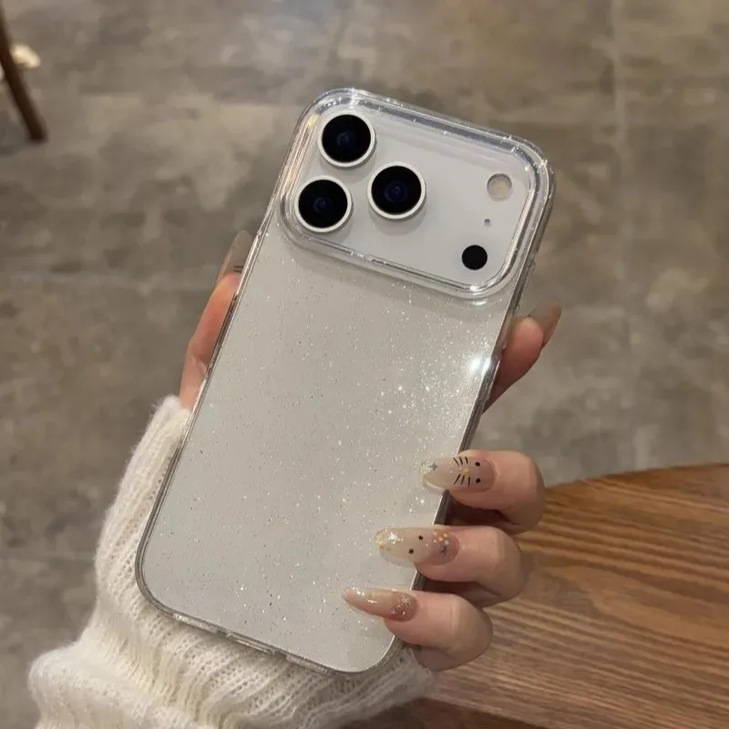 Luxury Fashion Bling Glitter Transparent Shockproof Phone Case - Soft Cover