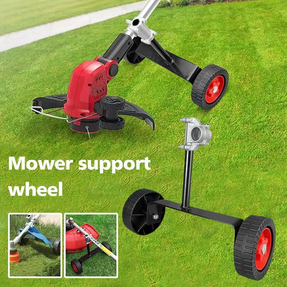 

26/28mm Lawn Mower Support Wheel Adjustable Weed Trimmer Wheels Cutter Power Mower Replacement Tool Garden Lawn Auxiliary Q0C4