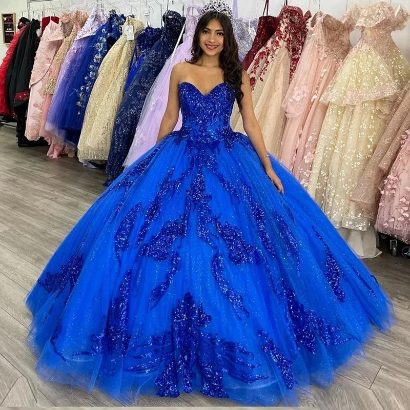 

Angelsbridep, Тюлевое бальное платье, платья для Quinceanera, блестящие Аппликации, корсет для милой, для конкурса на спине, вечерние платья, Vestido De Noiva