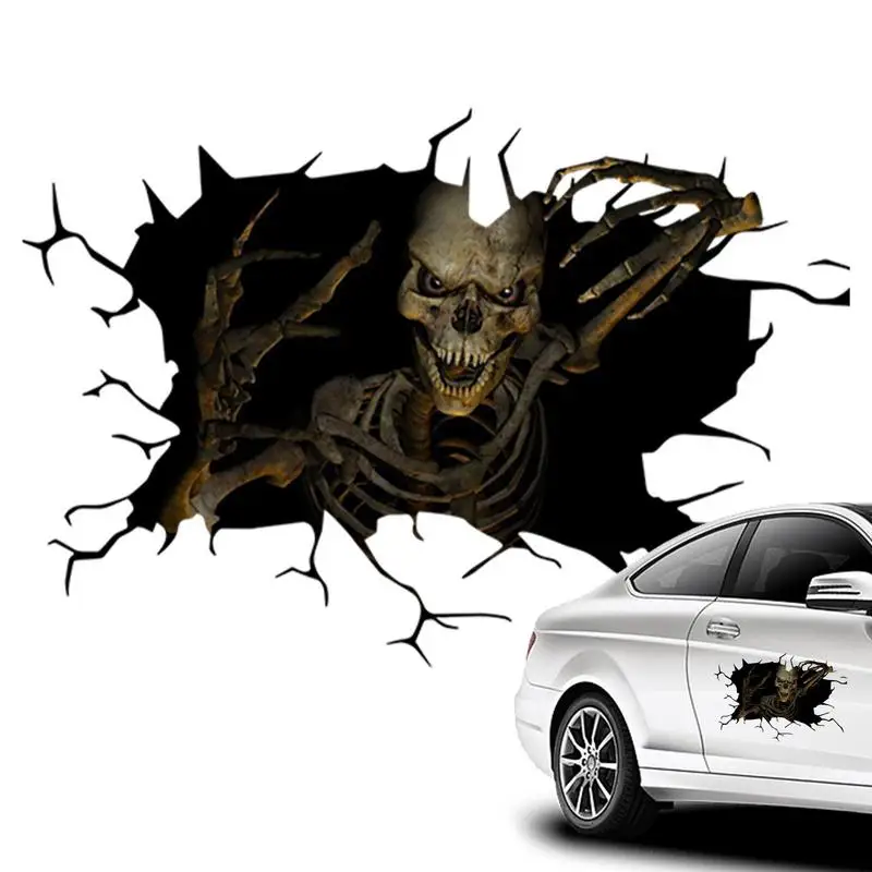 

Halloween Car Decor Skull Car Sticker Horror Decoration Strong Adhesion Create A Halloween Mood For Car Pickup Truck SUV