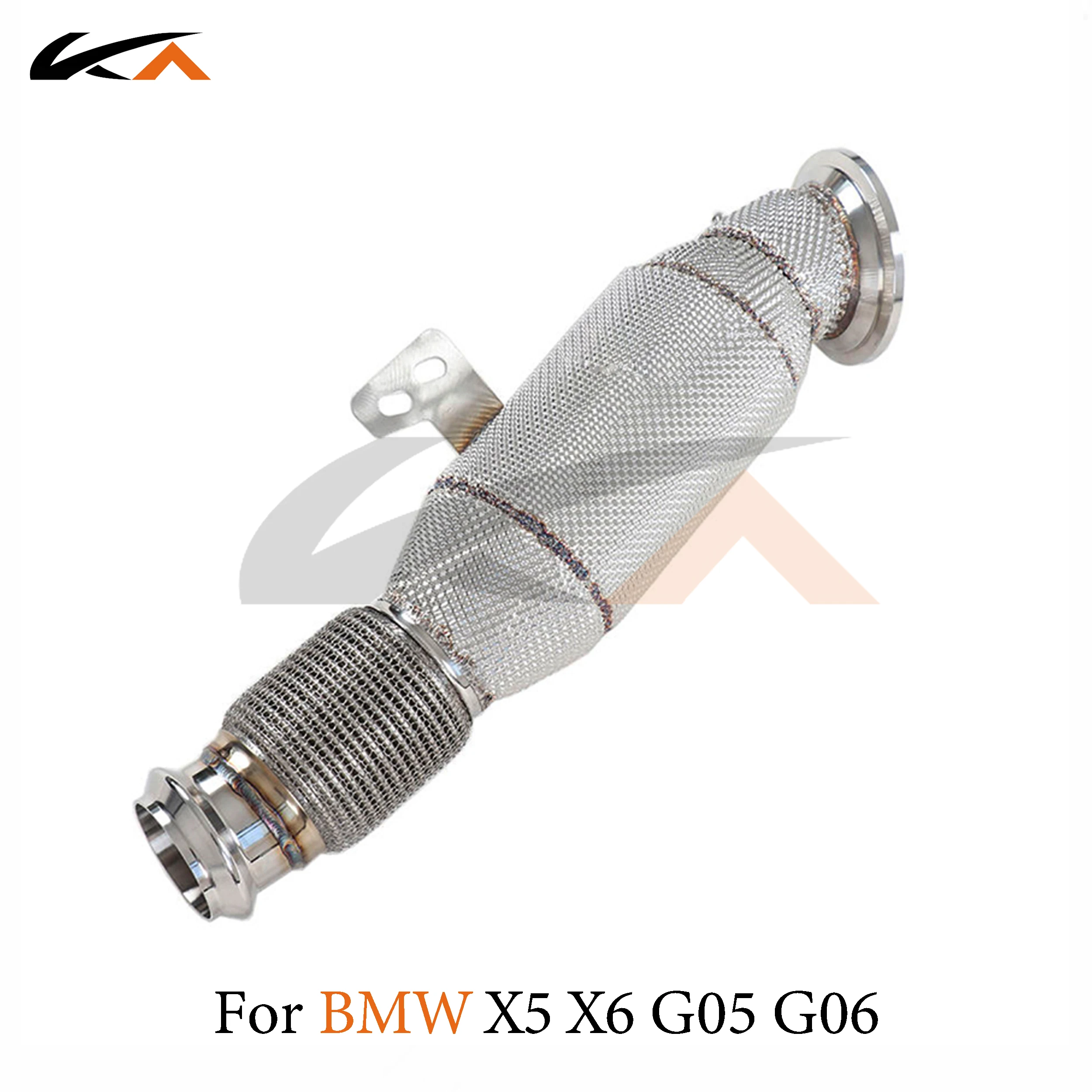 KA 튜닝 다운파이프 배기 스테인리스 스틸 헤더, BMW X5 X6 G05 G06 3.0T 퍼포먼스, 자동차 부품 열 차폐 촉매 작용