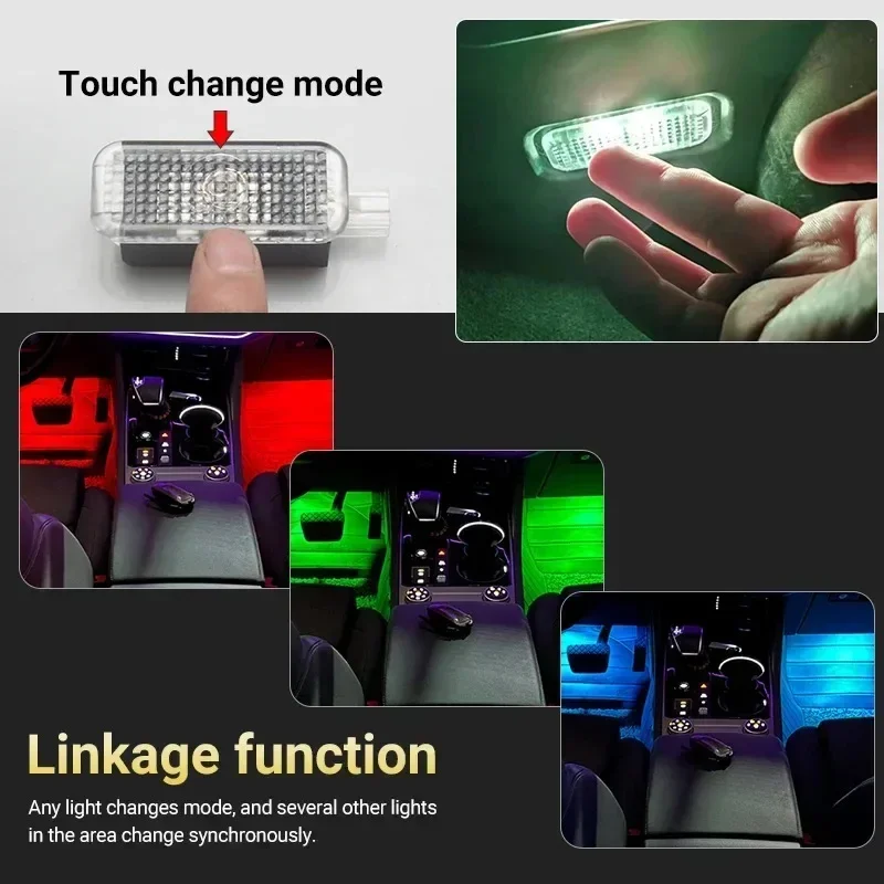 

LED Car Footwell Lamp Atmosphere Light Interior Accessories For Audi A1 8X A3 8V A4 B7 B8 B9 A5 A6 C6 A7 A8 TT Q3 8U Q5 8R Q7 Q8