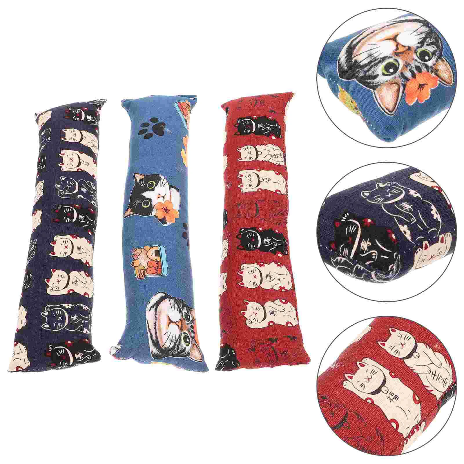 

3Pcs Indoor Cats Pillow Toy Cat Products Cat Chewing Pillow Catnip Pillow Toy Cat Catnip Toy (Random Pattern)