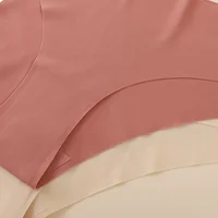 Lot de 7 culottes taille basse sans couture pour femme, lingerie sexy en soie glacée, invisibles, XS-XL 6