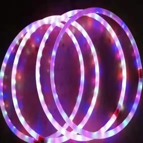 Gym Fitness Multi Color Lighting LED hula Sport Hoop for Festivals