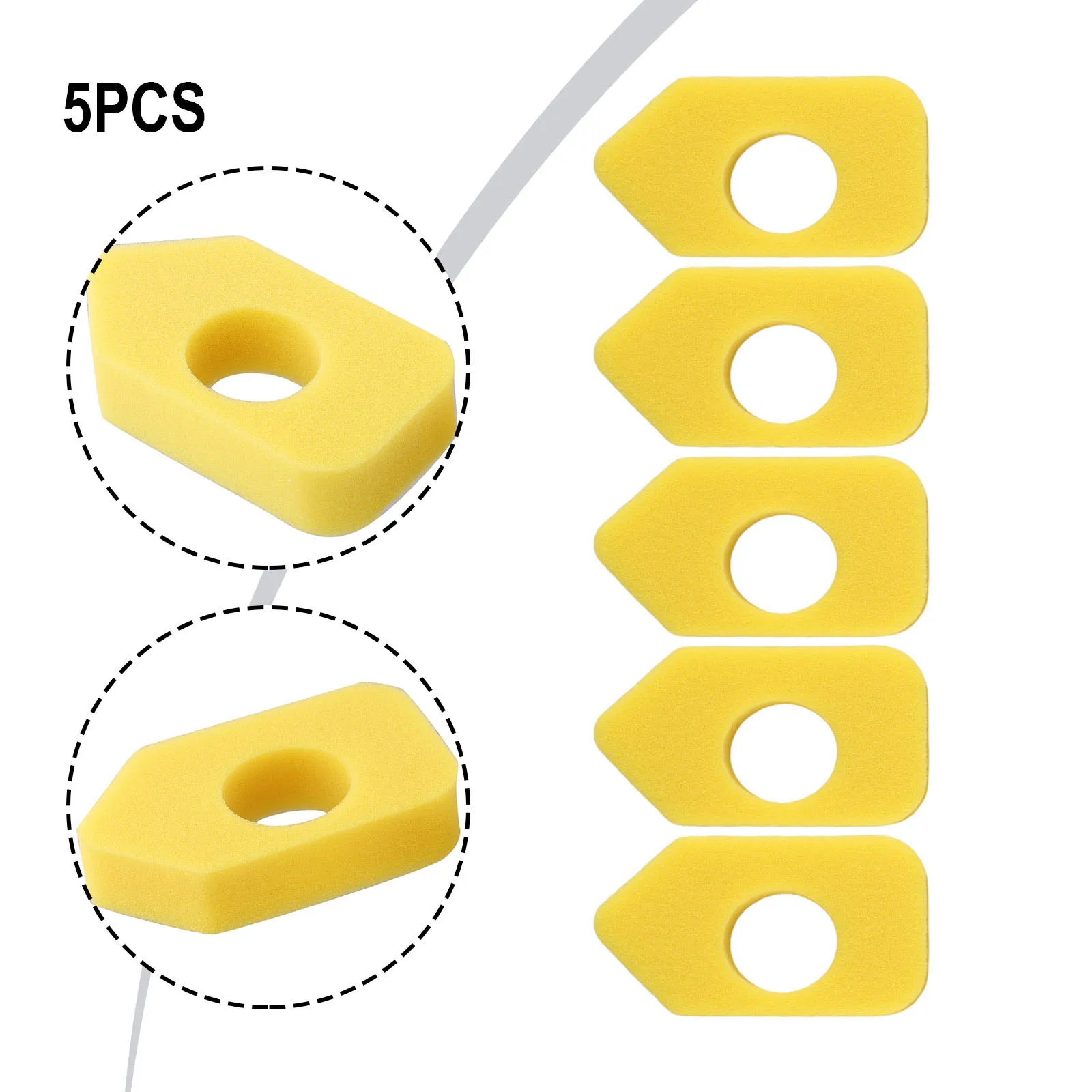 

5pcs/set Yellow Air Filters Replacement For Brigg Stra-tton 698369 5088D 5088H 5086K 4216 5099 Garden Tool Lawn Mower Parts