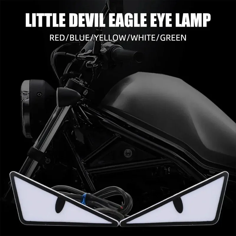 2 stücke LED Devil's Eye Kennzeichen licht Scheinwerfer Für Auto Motorrad Universal Geändert Dekoration einzigen licht auto Zubehör – Detail 1