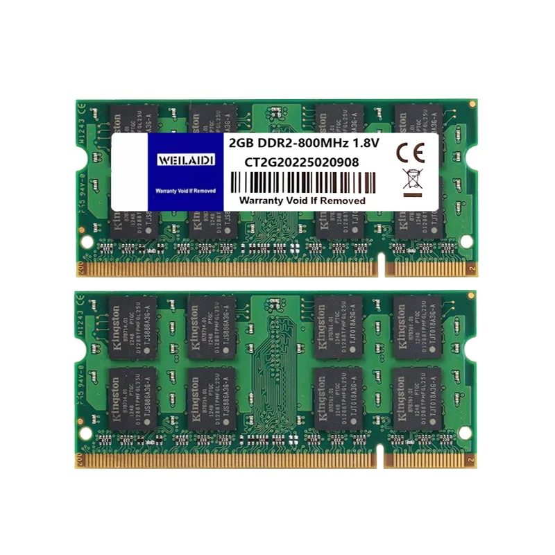 DDR2 2GB 667MHZ 800MHZ PC2-6400S Memoria Ram 200pin 1.8V SODIMM RAM 노트북 컴퓨터 메모리 Ram은 듀얼 채널을 지원합니다