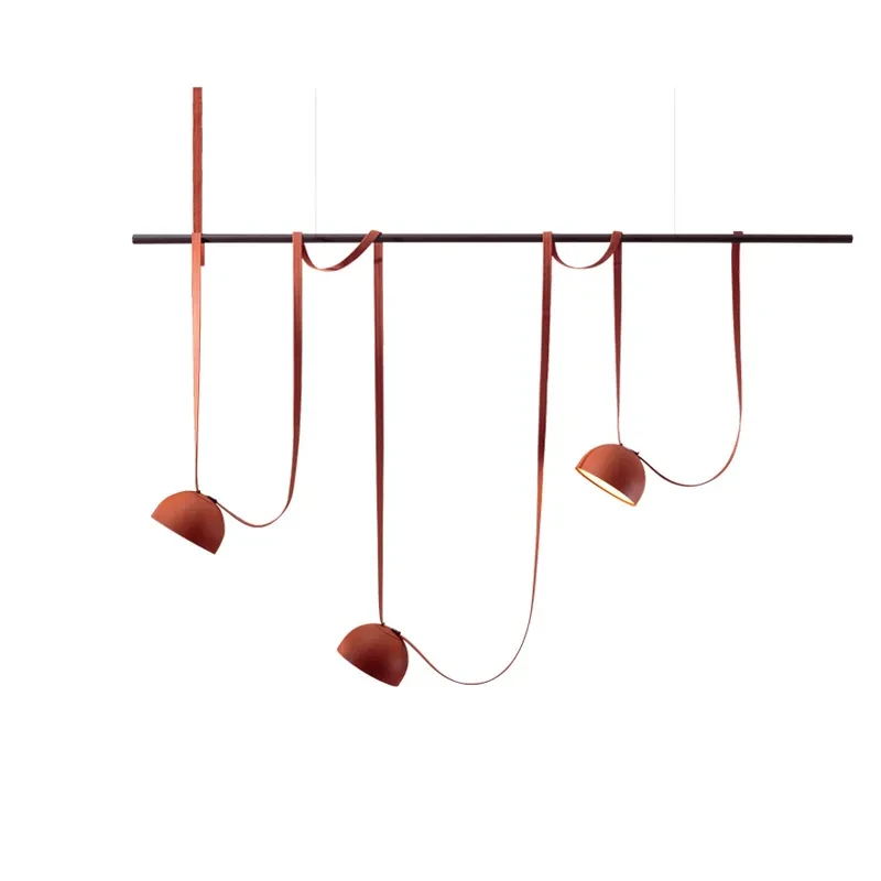 

Светодиодные подвесные лампы в стиле арт-деко, лента черного и оранжевого цветов, подвесной светильник для гостиной