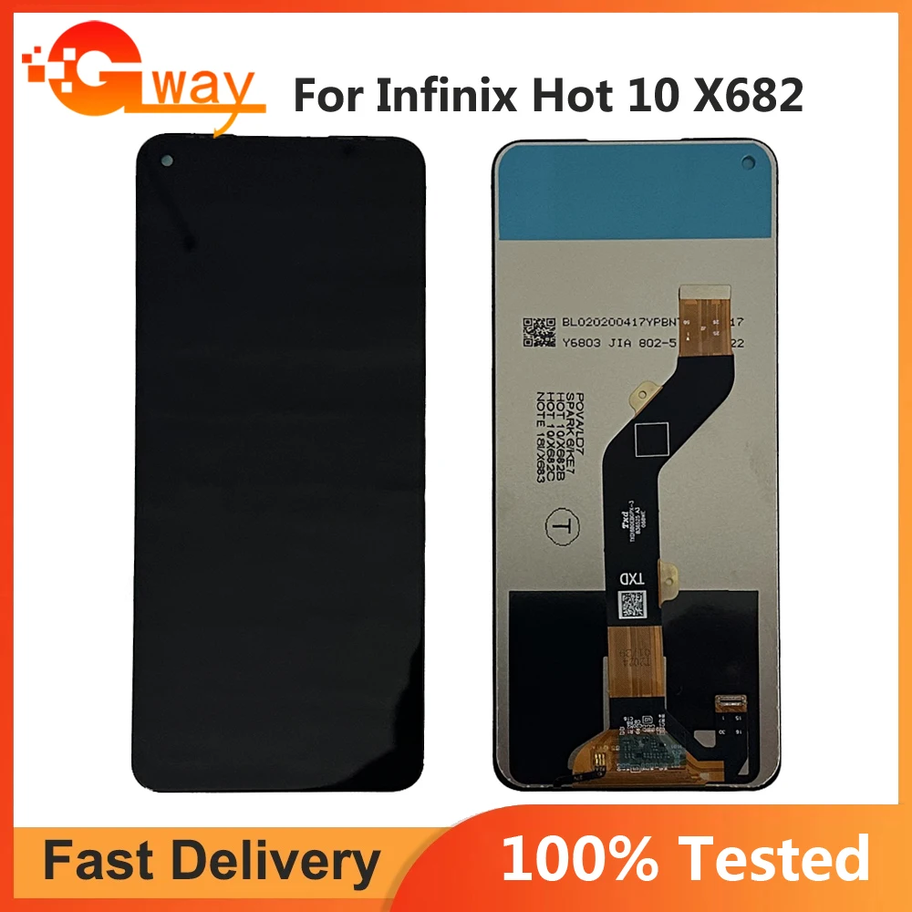 For Infinix Hot 10 X682B X682C LCD Display Touch Screen Assembly For Hot 10 X682B X682C LCD Infinix Hot10 LCD Parts
