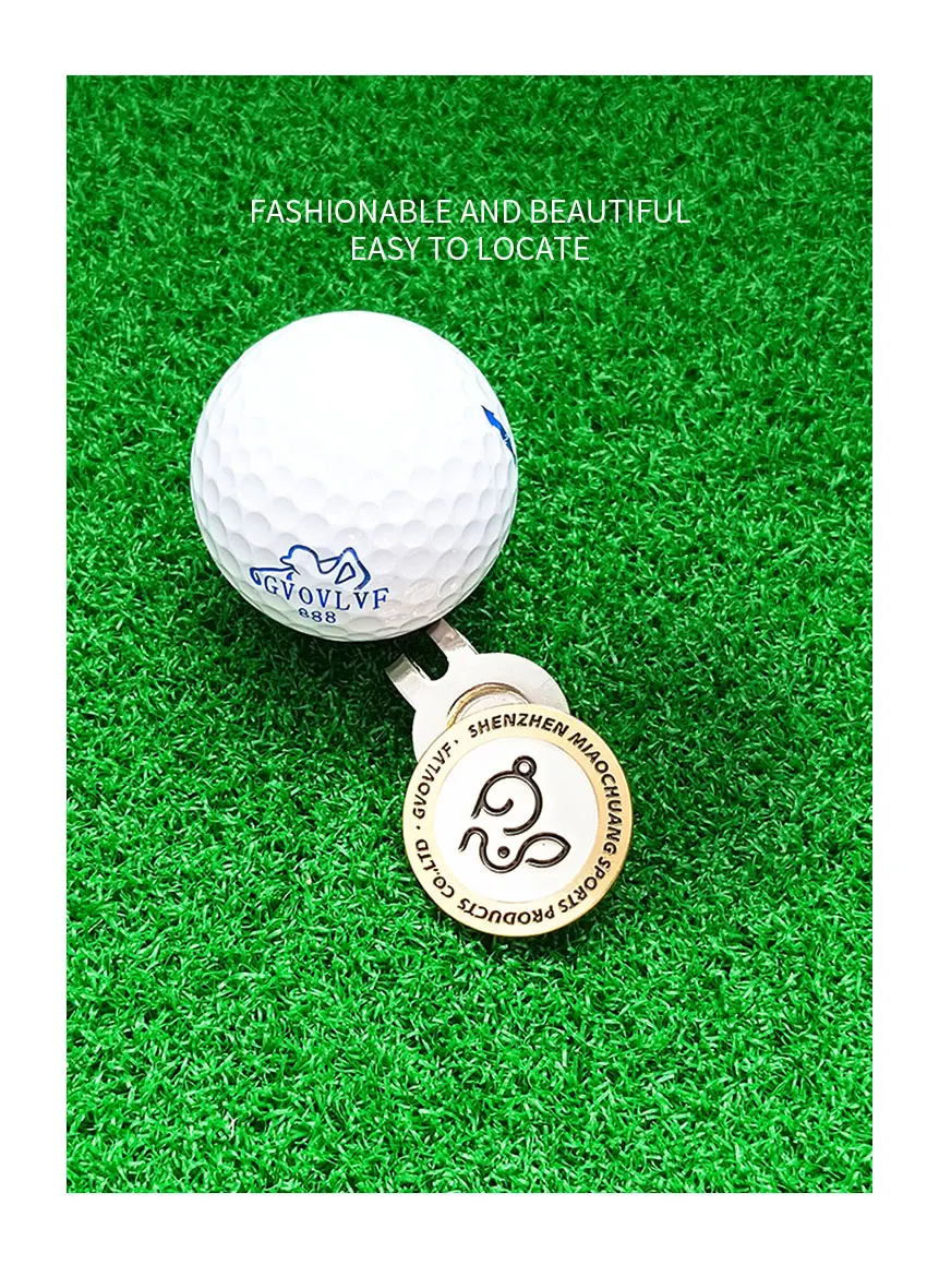 Description Picture 4 of item1pc GVOVLVF Golden rabbit Golf Ball Marker with Golf Hat Clip Great Gift for Any Occasion Premium Collection Removable For Mark