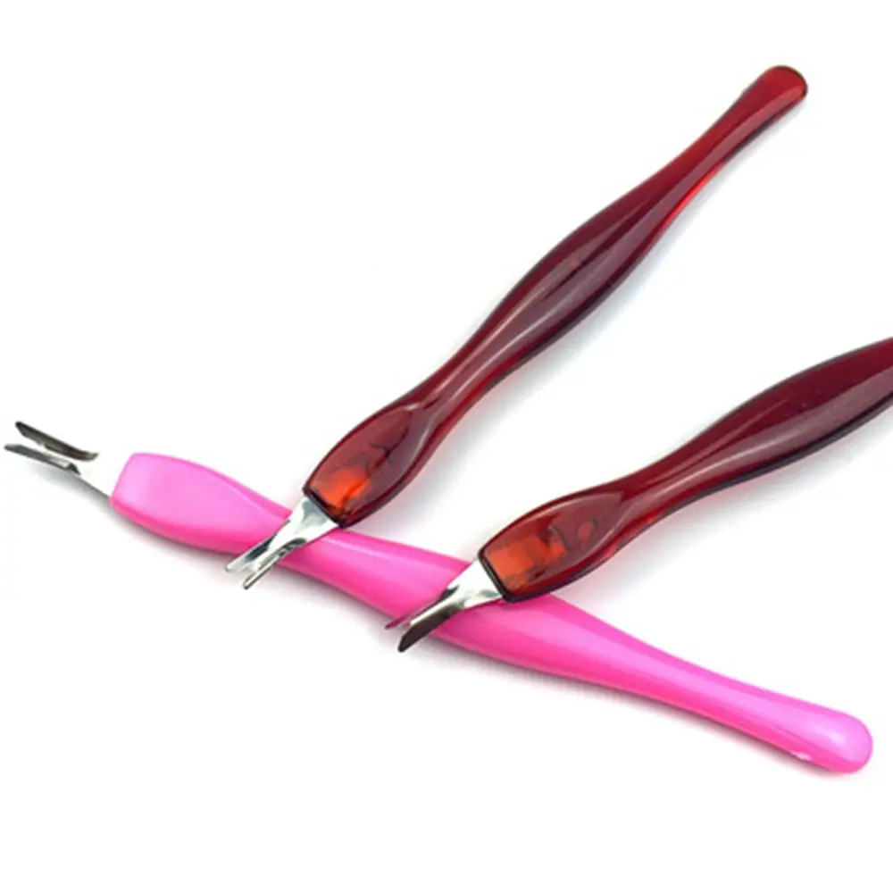 Professional Nail Art Cuticle Nipper Manicure Dead Skin Fork Nail Polish Removal Nail Cuticle Pusher Cuticle Remover