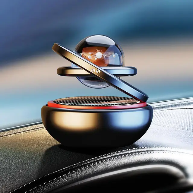 Car Solar Aromatherapy Ornaments Car Double Suspended Crystal Ball Rotating Aromatherapy Perfume Ornaments Creative Ornaments 1