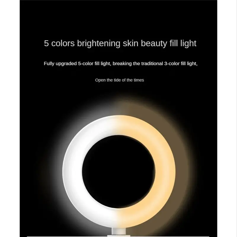 NEW! F601B Desktop Fill Light 2500-7000K Cold Warm Light Food Photo Fill Light Foldable Video Conference Computer Fill Light