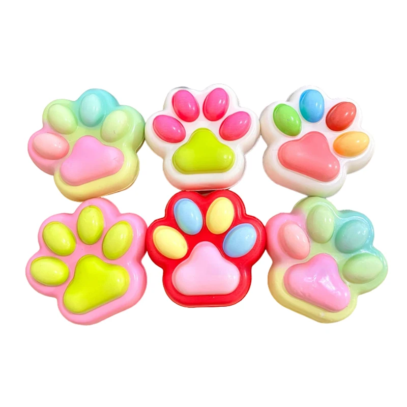 1Pcs Soft Sticky Stress Relief Relax Toys Squeeze Cat Paw Toys Decompressing Pinching Cat Paw PU Slow Rebound Toy 6