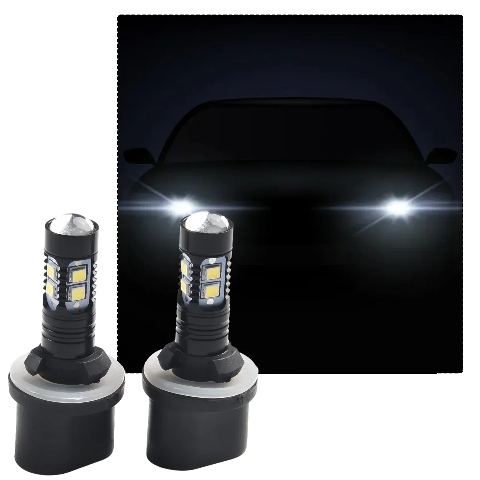 2PCS 880 890 892 893 899 LED Car Fog Light Bulb DRL 6000K White High Power Headlight Bulbs Auto Driving Headlamp Lamps
