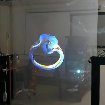 Pellicola per schermo olografico personalizzata con pellicola per ologramma 3D con pellicola per proiezione posteriore per proiettore per schermo posteriore trasparente ad alta definizione