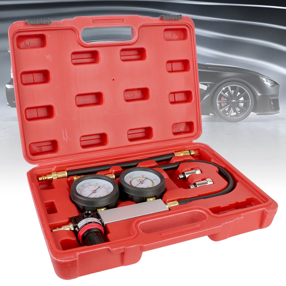 

Car Test TU-21 Cylinder Leak Detector Petrol Engine Compression Leakage Tester Gauges Kit Diagnostic Tool Automotive Accessories