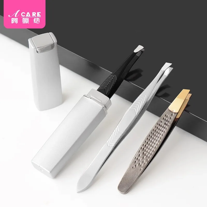 DX01/Eye Tweezer Barrel/A1PQ0-Easy-to-Use Stainless Steel Eyebrow Shaping Hair Removal Tool Makeup Facial Beard Plucking
