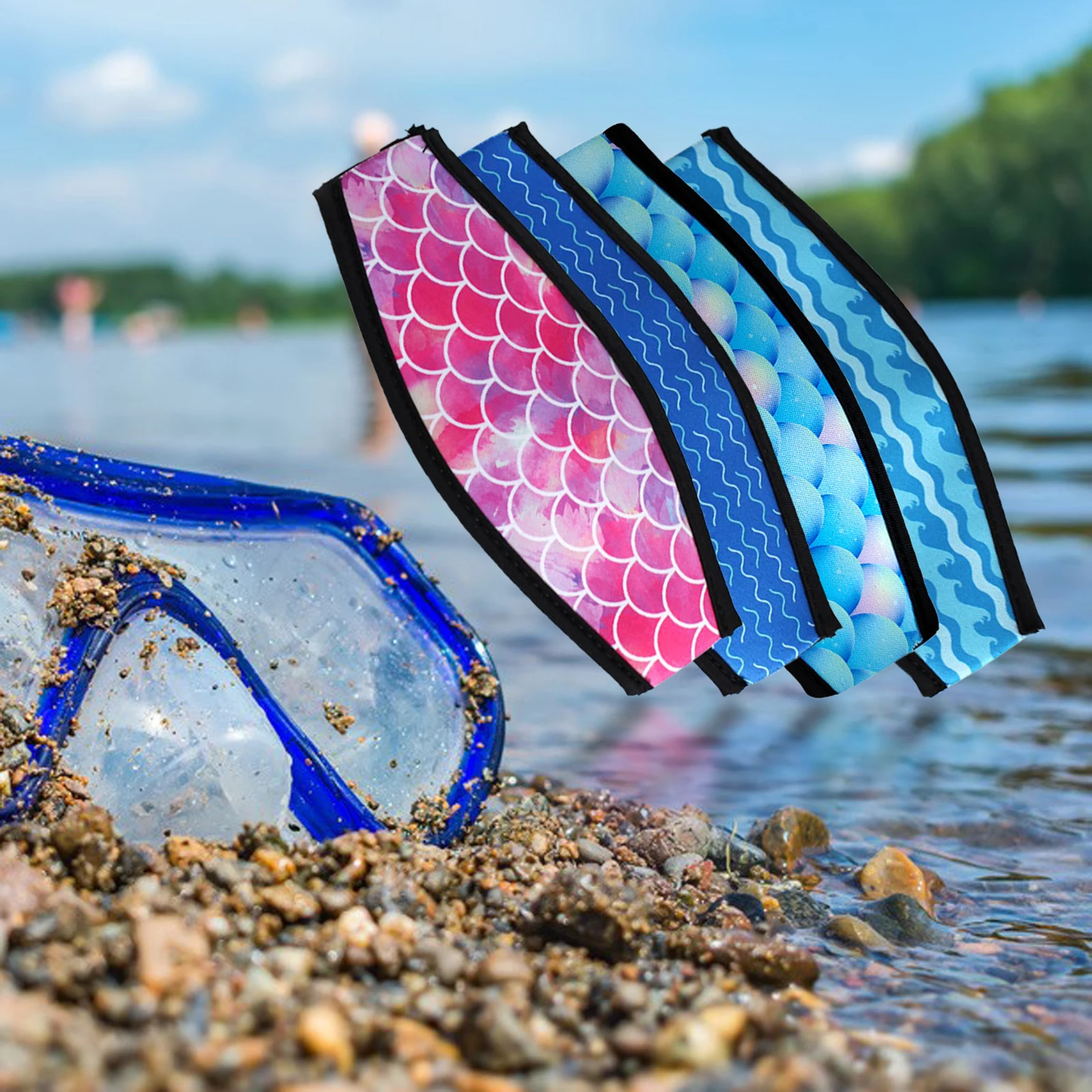Padded Neoprene Strap Cover – Comfortable Scuba Dive and Snorkeling Mask Hair Protector, Gear Accessory Equipment Beach Toys and Leisure Accessories Snorkeling gear