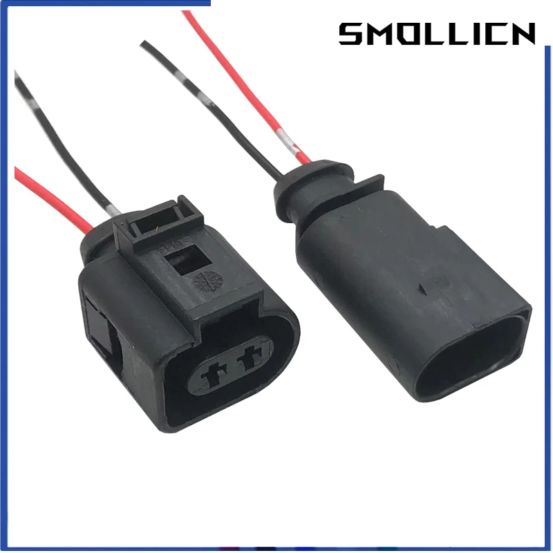 

2 Pin 3.5mm Auto Waterproof Wiring Harness Socket Electrical Horn Plug 1J0973722 1717692-1 1717692-6 With Wire