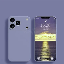 Premium Liquid Silicone Rubber Phone Case - Sleek Protective Cover in Plain Design for iPhone 17 Pro (Lavender Grey)