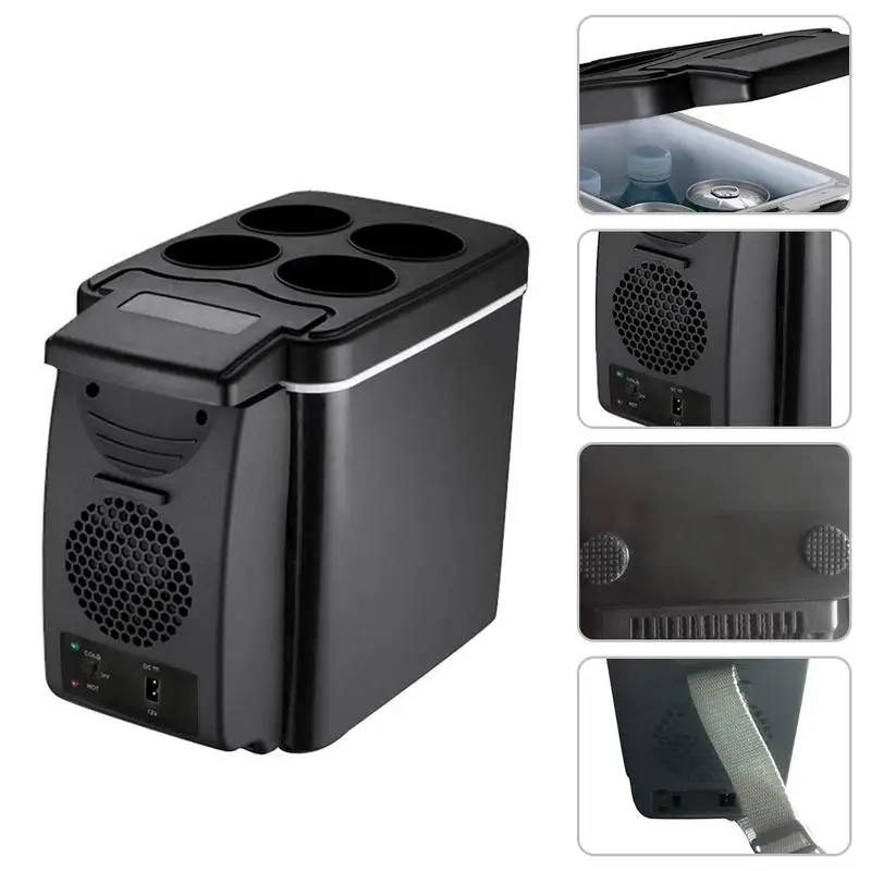 6 Liter Mini Fridge For Camping Lightweight Car Armrest Mini Refrigerator Container Freezer Box Insulated Cooler Car Gadgets mini refrigerator,camping refrigerator,car refrigerator accessories