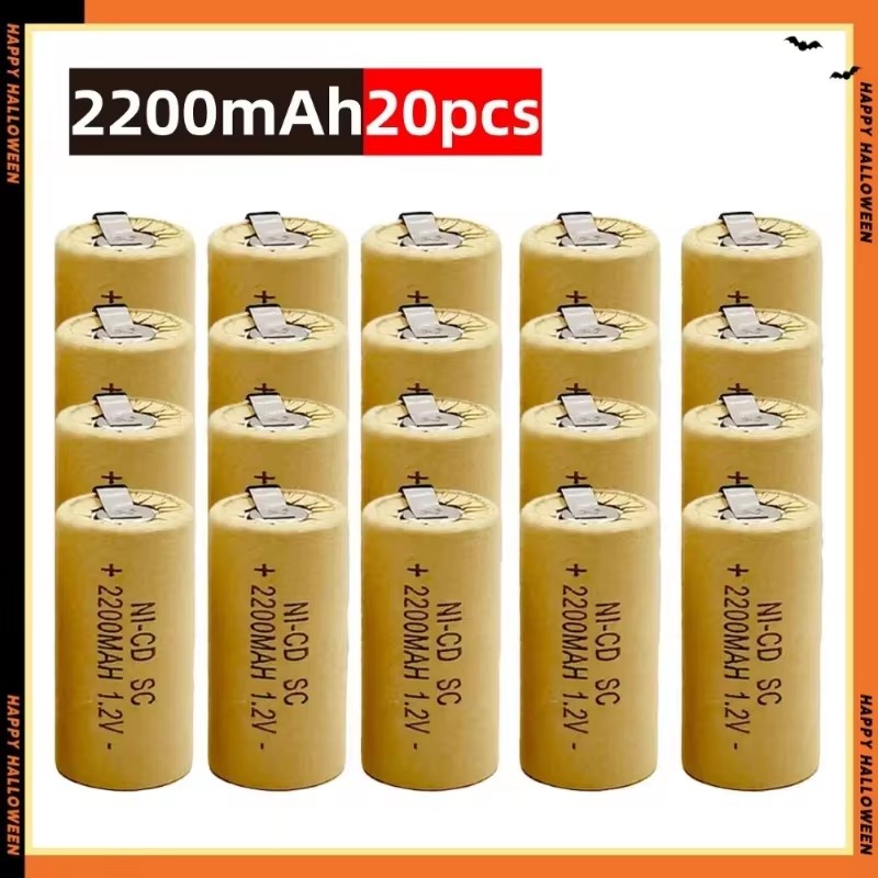 2200mAh Ni-Cd Rechargeable Battery for Makita Bosch Hitachi and DeWalt Power Tools, Screwdriver Battery, 1.2V, High Quality