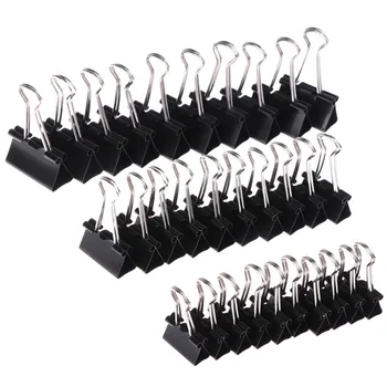 10 pz/lotto Fermagli in Metallo Nero 19mm/25mm/32mm per Note, Lettere, Documenti - Forniture per Ufficio e Fissaggio