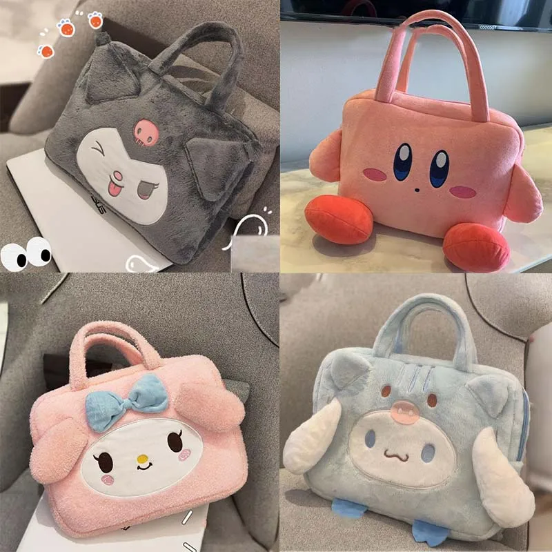 

Sanrio Kuromi Cinnamoroll плюшевая сумка для ноутбука сумка для Macbook Dell Hp Lenovo 13,3 14 15 15,6 дюймов Kirby Melody чехол для ноутбука