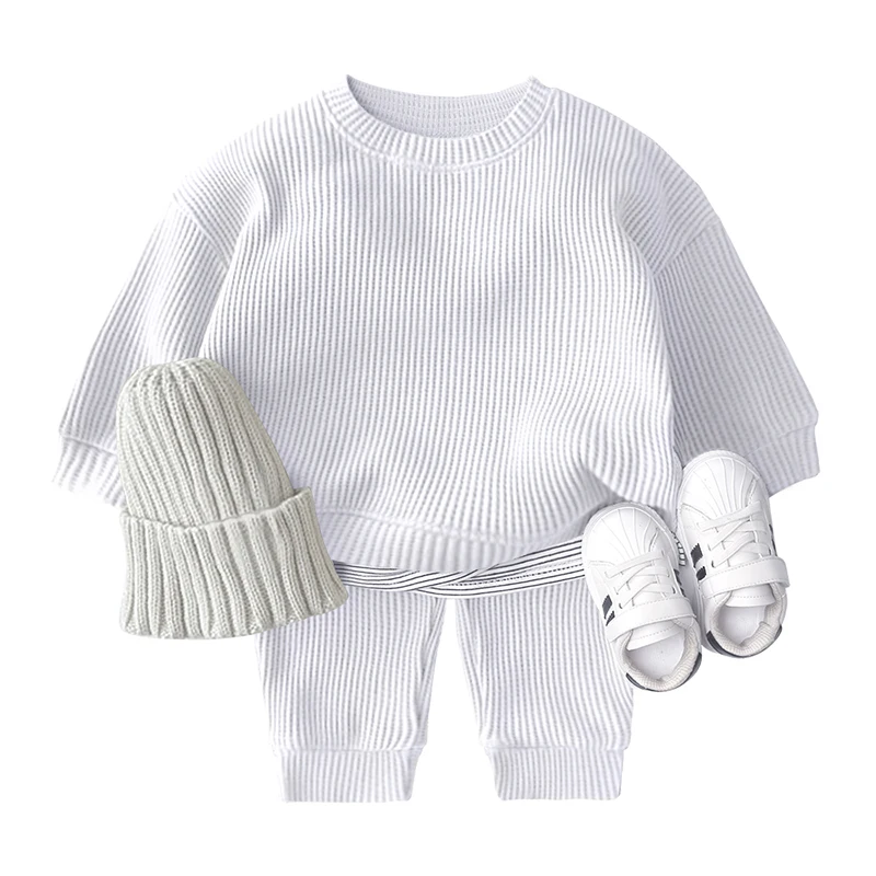 Baby Clothing sets Tracksuits for Girls Sets Cotton Knitting Pullovers Tops+Pants Clothes for Boys Newborn Toddler Outfits Loose