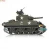 1/16 HENG LONG 7.0 Upgraded M4A3 Sherman RC Tank 3898 Metal Tracks Barrel Recoil Gearbox Idler Smoke Unit Engine Sound TH17673 4