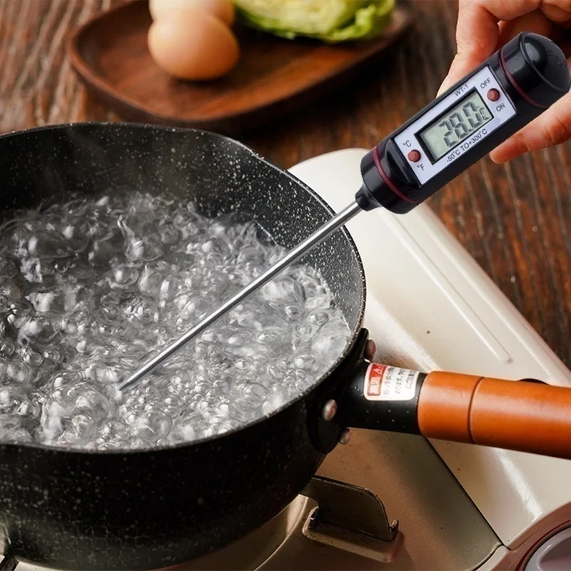 Digital Kitchen Probe Thermometer Food Cooking BBQ Meat Steak Turkey Wine Kitchen Stainless Steel Digital Meat Thermometer