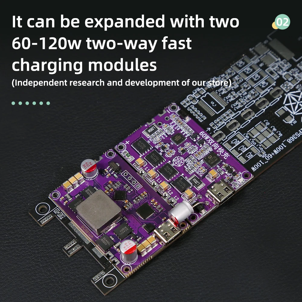 Power Bank Case DIY 24 Cell 18650/21700 120000mah IP5389 Two-way No Welding Without Battery 100W 120W 60W Laptop Fast Charging Power Bank Case