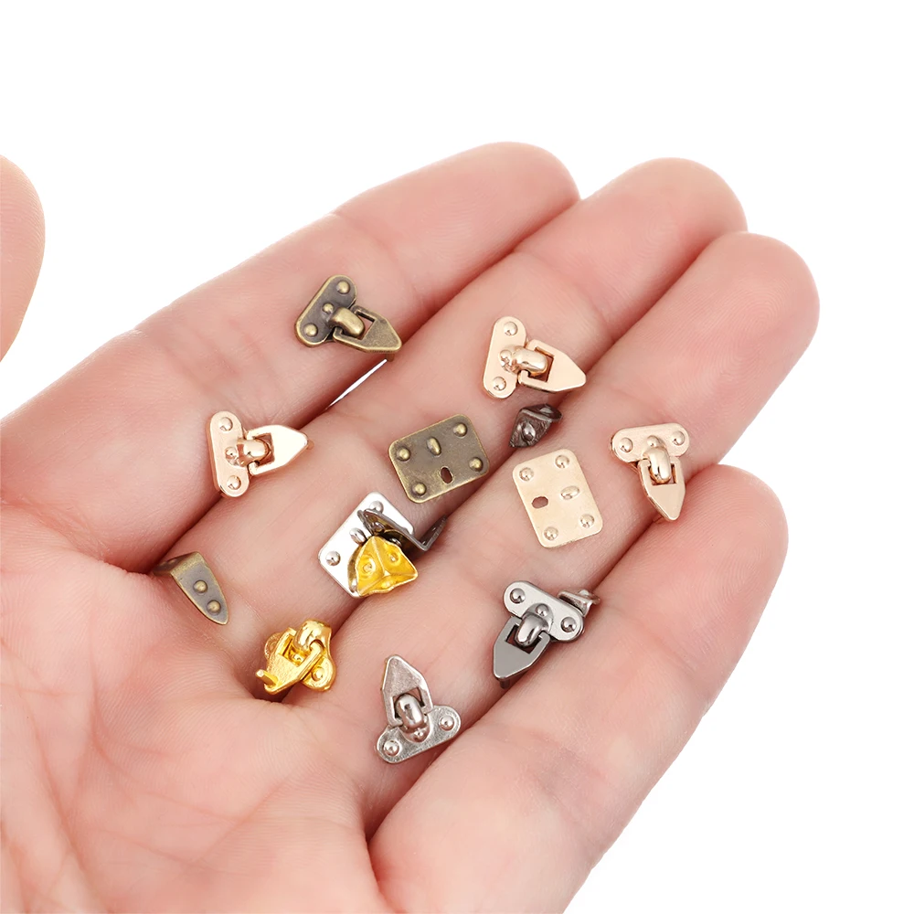 Mini Metal Crafts Doll Suitcase Box Case Corner Protector Luggage Trunk Lock Box Accessories Doll Bags Parts DIY Supplies 4Pcs