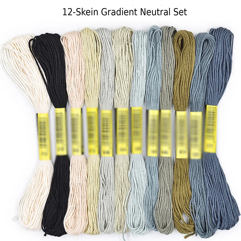 Vibrant Gradient Multicolor Embroidery & Sewing Thread Set