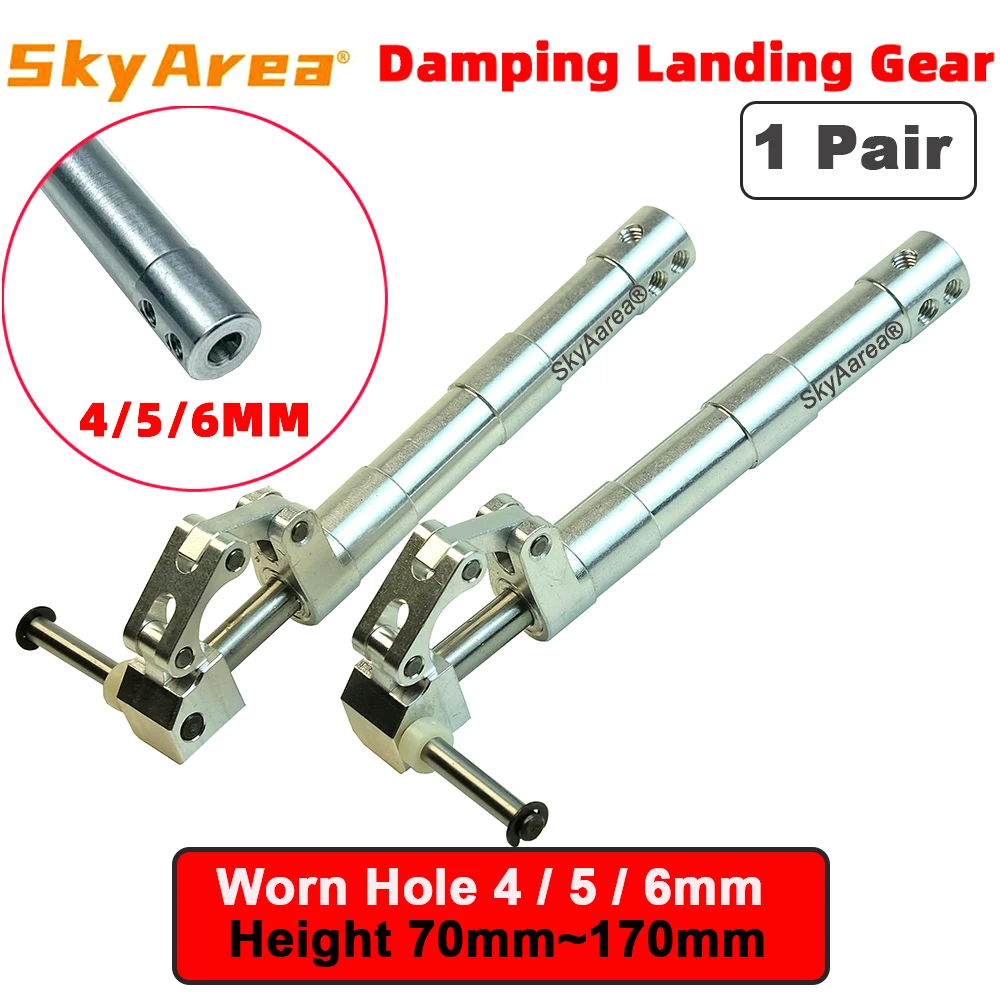 1 Piar Hole 4/5/6mm Height 70mm To 170mm Spring Back Damping Kneeling Landing Gear Retract 3-4kg RC Model Aircraft JET EDF Plane