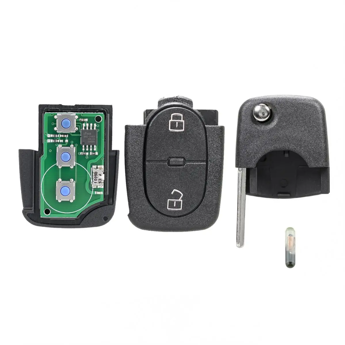 433Mhz 2 Buttons Car Remote key with ID48 Chip 4D0837231R Replacement Fit for Audi- A3 A4 A6 A8 B6 Auto Keyless Entry Systems 433mhh 3 buttons car remote key with id48 chip 4d0837231n for audi a2 a3 a4 a6 a8 tt 2002 2004 keyless entry systems