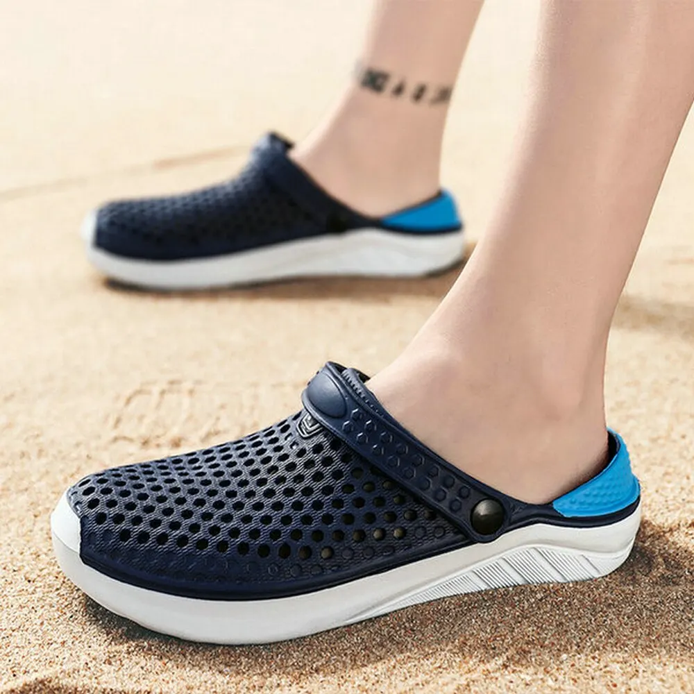Fashion Sport Beach Sandals Mens Anti Slip Thick Sole Slide Slippers Lightweight Summer Flip Flops Garden Water Shoes Water Sports Shoes