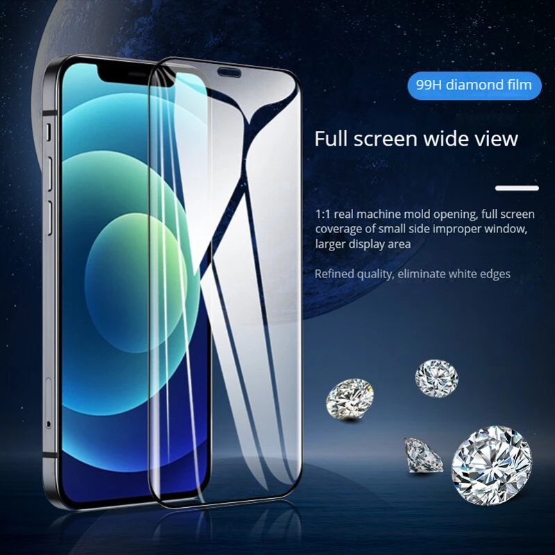 10pack Good quality retail package 99H transparent phone glass for iphone 15 14 13 pro max xsmax Curved full glue tempered glass