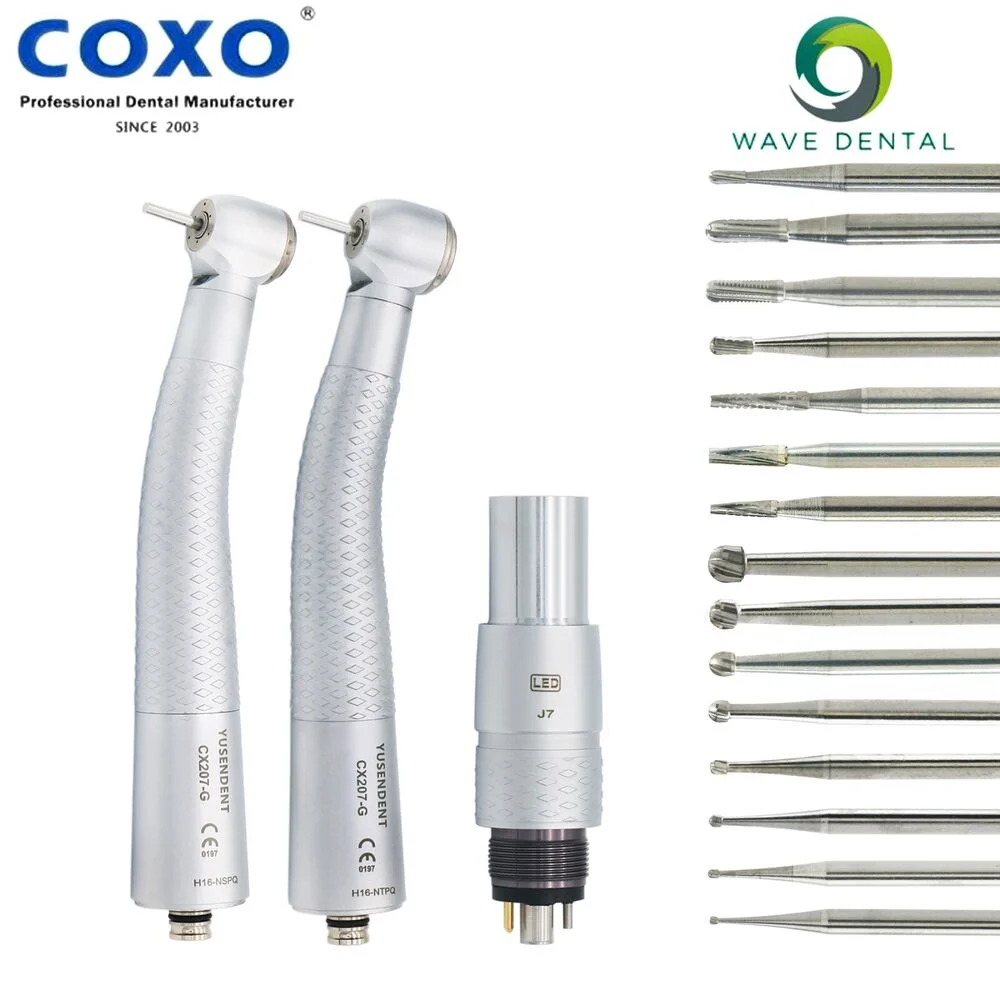 

CX207 GN-SP/TP COXO Dental High Speed Handpiece Standard/Big Head 6Hole Turbine LED Coupler fits NSK