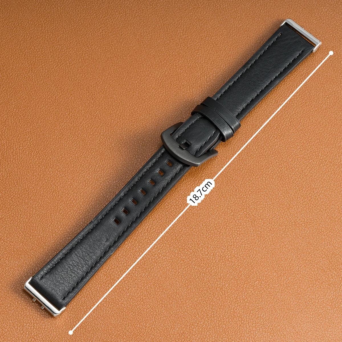 Premium Leather Strap Replacement Wristband for Smartwatch Fitness Trackers
