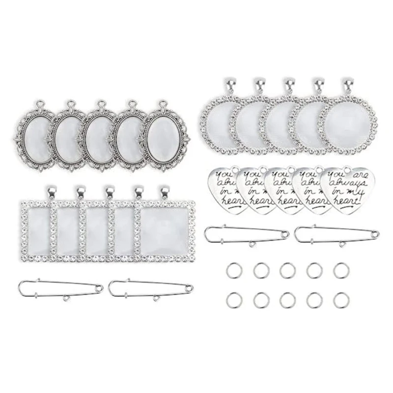 49 Pcs/set Wedding Bouquet Photo Tray Brooch Pin Trays Diy Photo Frame Tray 37JB